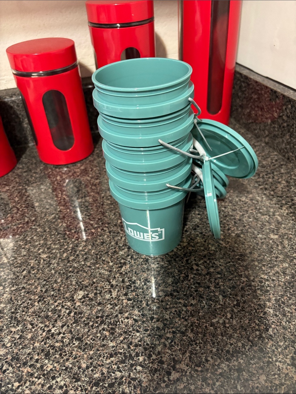 Teal Stackable Utility Cups - Set of 5